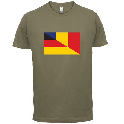 Half German Half Romanian Flag T Shirt