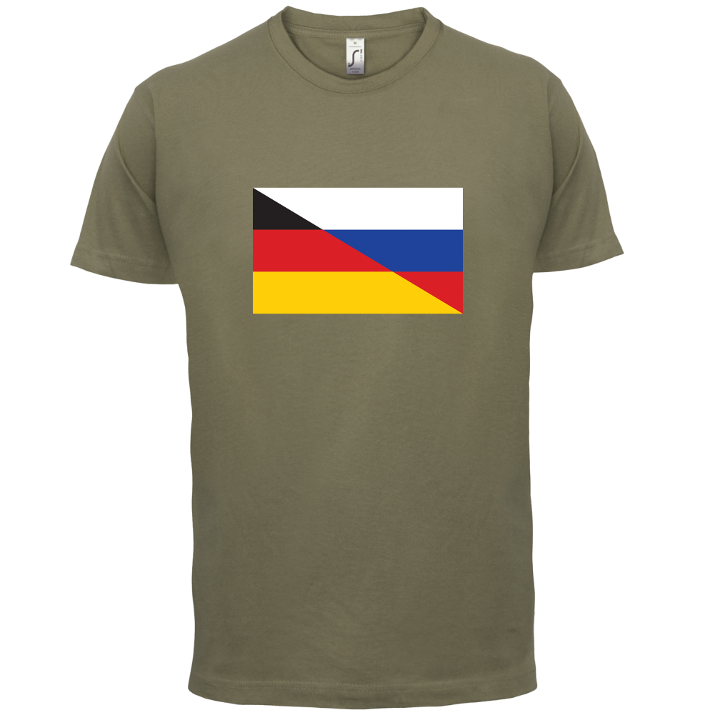 Half German Half Russian Flag T Shirt