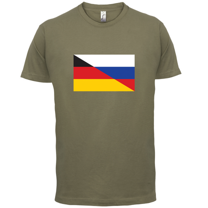 Half German Half Russian Flag T Shirt