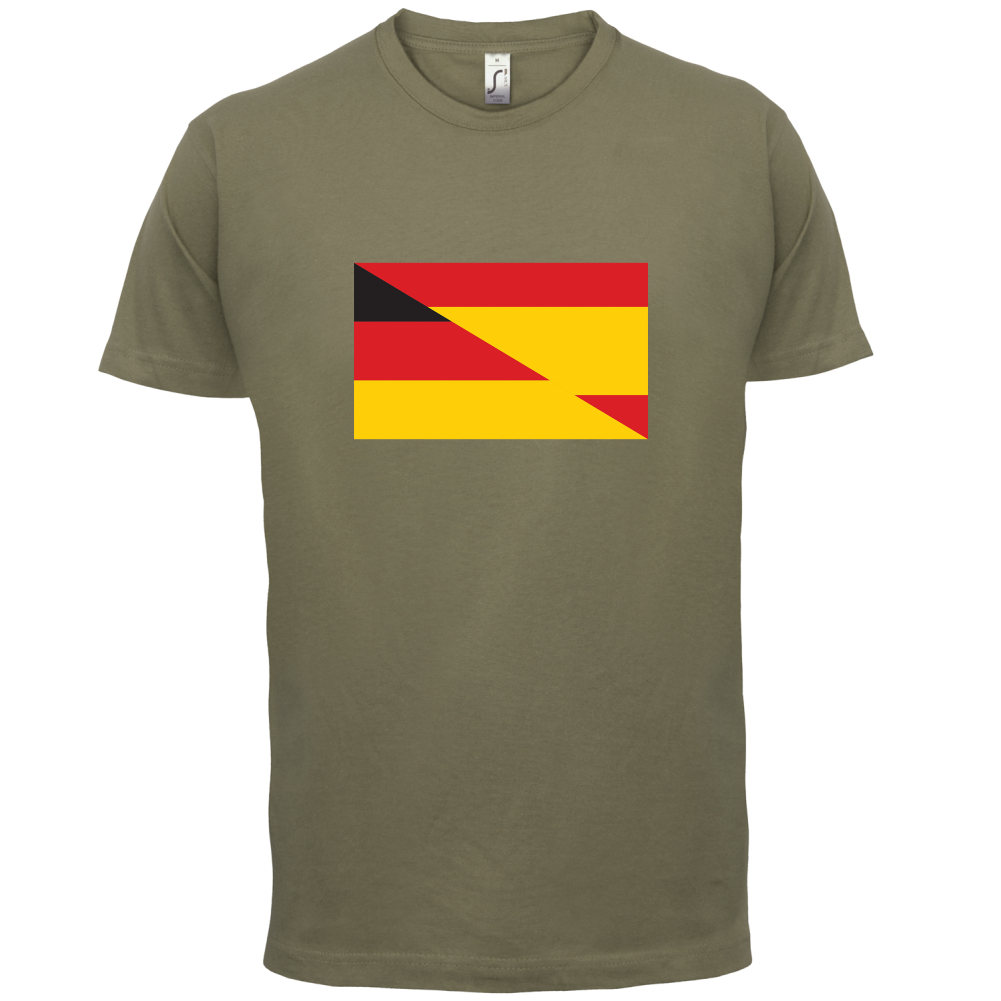 Half German Half Spanish Flag T Shirt