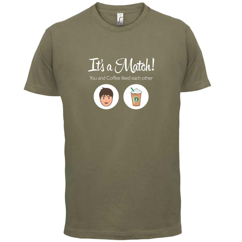 It's A Match Coffee Male T Shirt