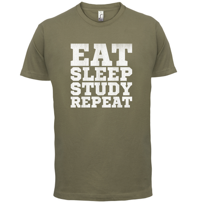 Eat Sleep Study Repeat T Shirt