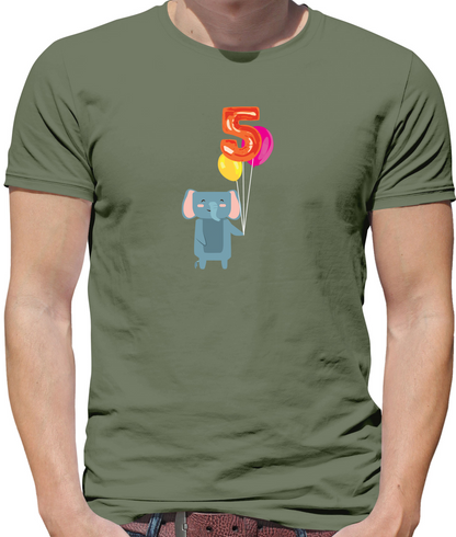 5th Birthday Elephant T Shirt