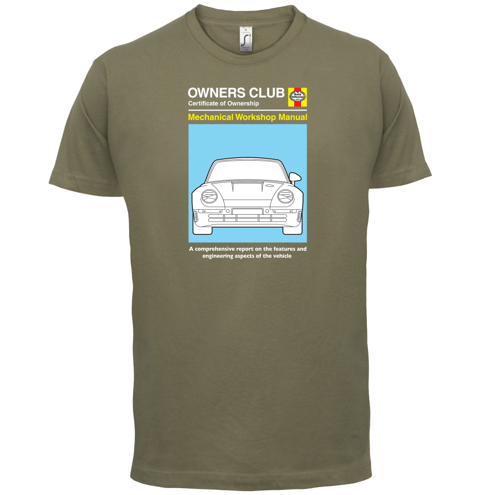 Car Owners Manual 959 Turbo T Shirt