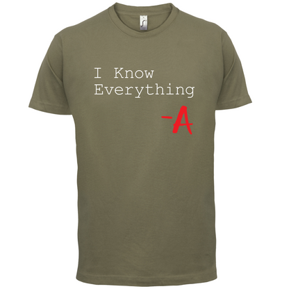 I Know Everything T Shirt