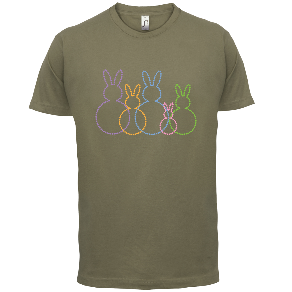 Bunny Family Outline T Shirt