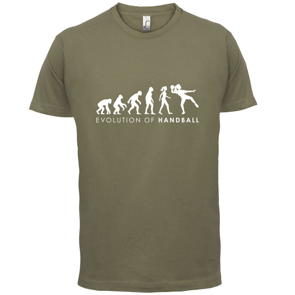 Evolution Of Woman Handball T Shirt
