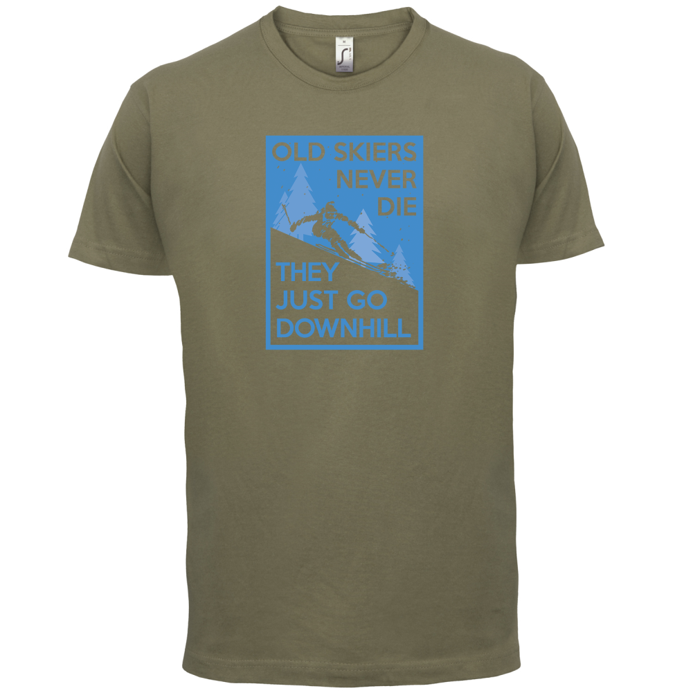 Skiers Go Downhill T Shirt