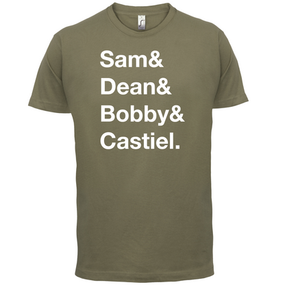 Sam & Dean & Bobby & Castiel T Shirt