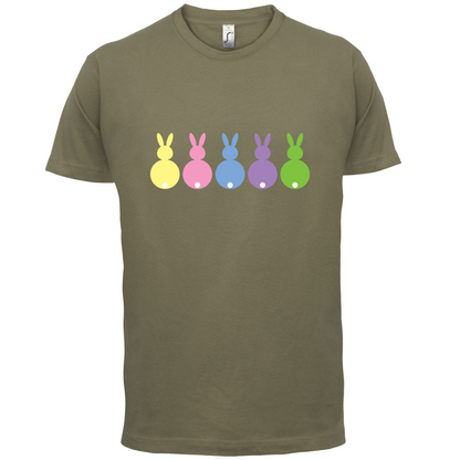 Multi Colour Easter Bunny's T Shirt