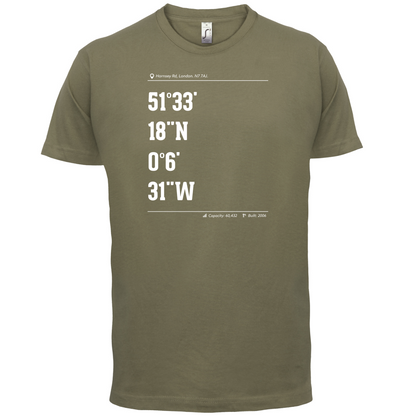 Stadium Coordinates Gunners T Shirt