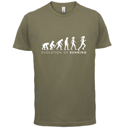 Evolution Of Woman Running T Shirt
