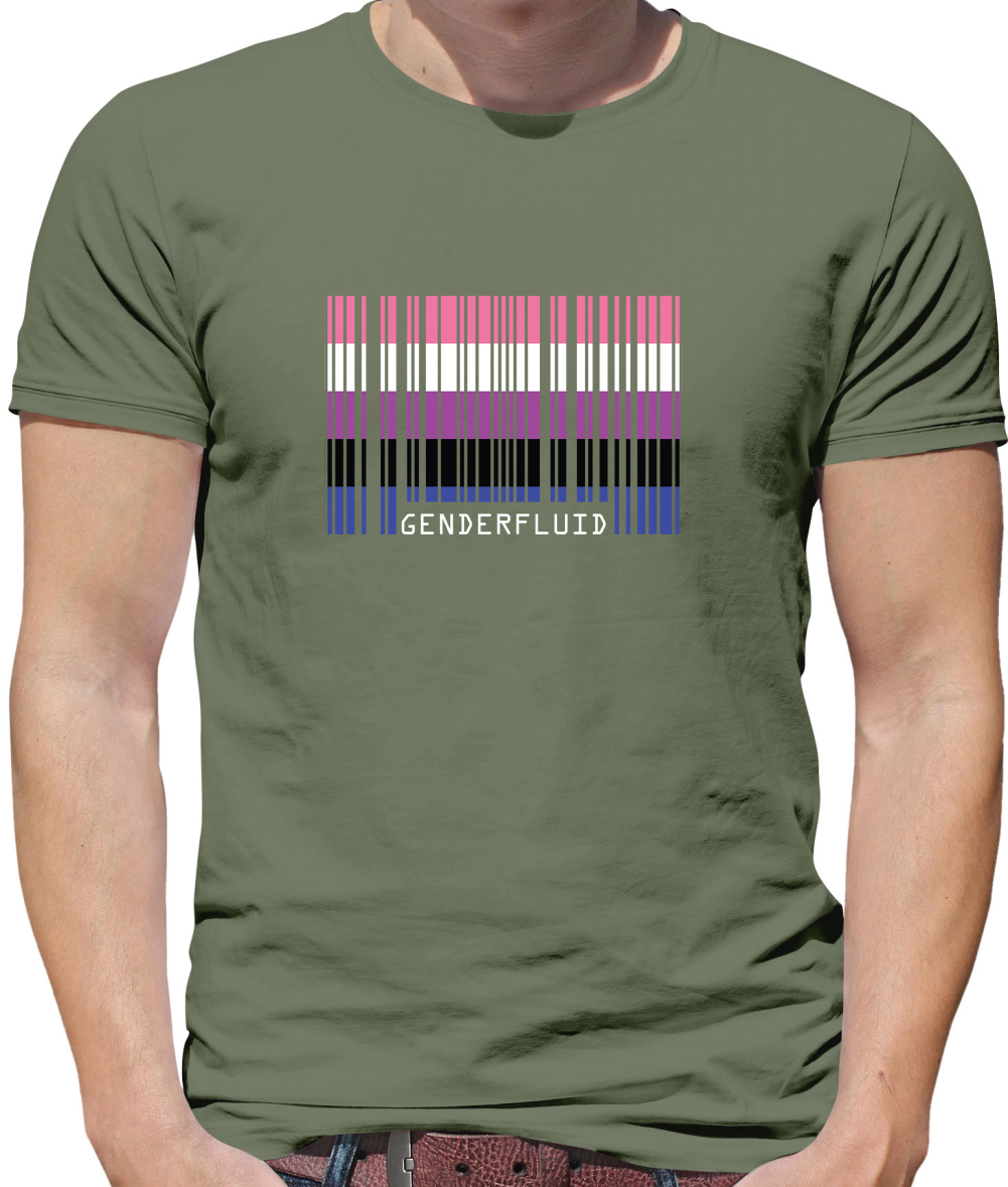 LGBT Barcode Flags - Gender Fluid T Shirt