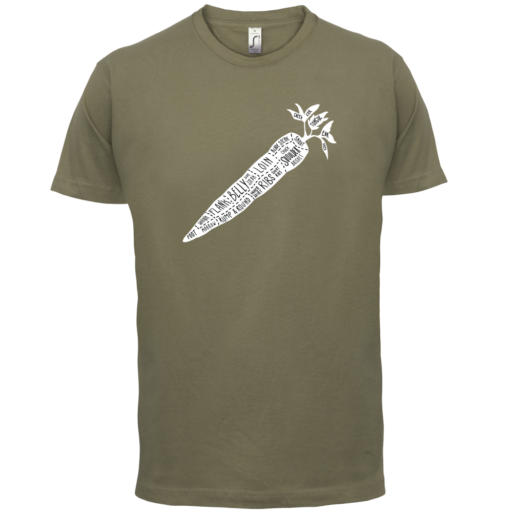 Butcher Carrot Diagram T Shirt