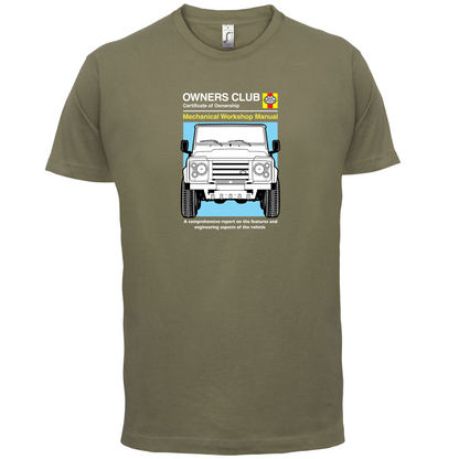 Car Owners Manual Land Rover T Shirt