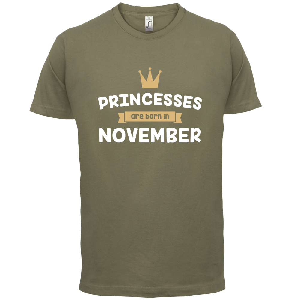 Princesses Are Born In November T Shirt