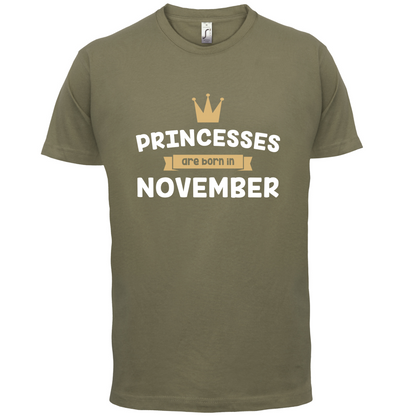 Princesses Are Born In November T Shirt