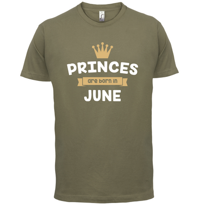 Princes Are Born In June T Shirt