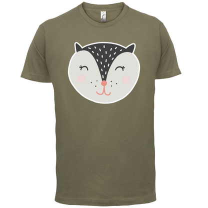 Smiley Face Badger T Shirt