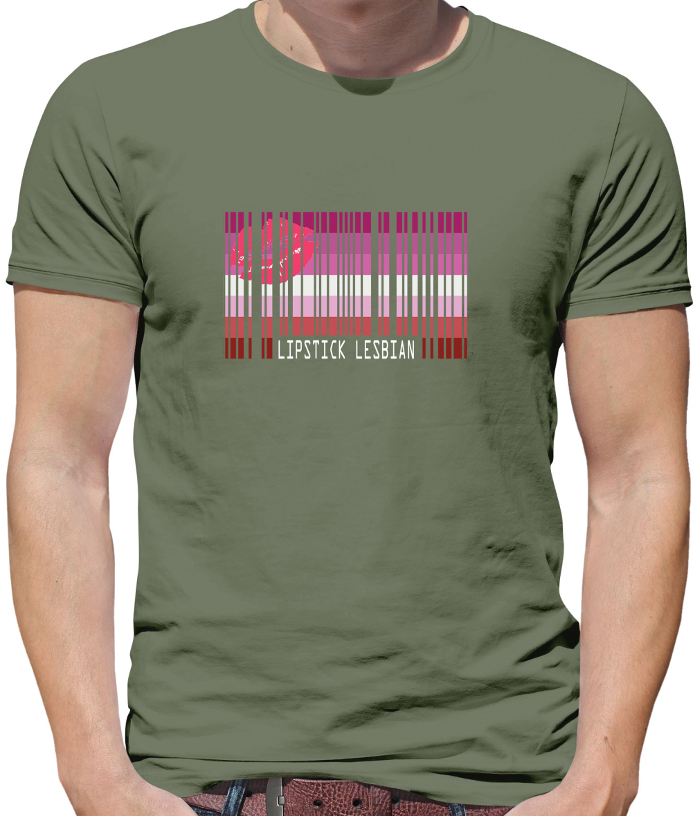 LGBT Barcode Flags - Lipstick Lesbian T Shirt