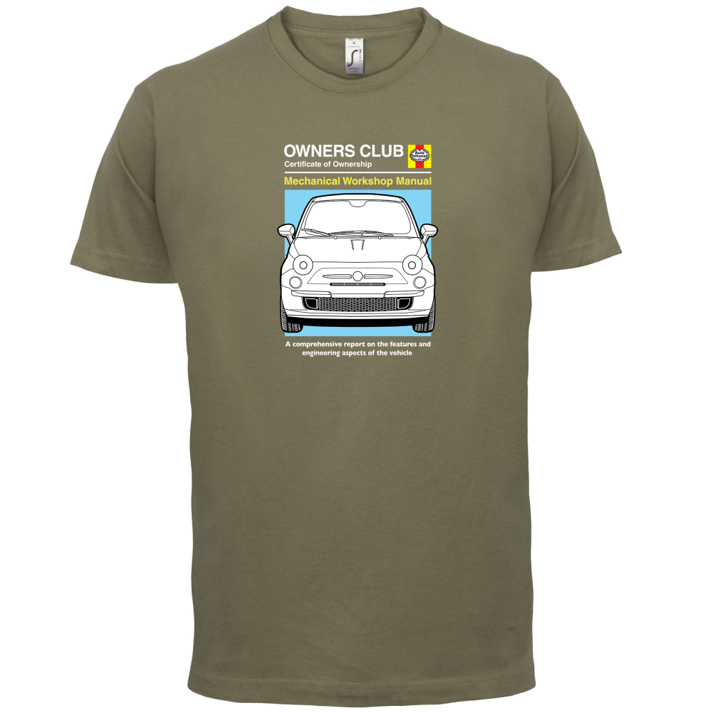 Car Owners Manual Fiat 500 T Shirt