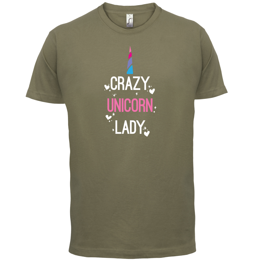 Crazy Unicorn Lady T Shirt