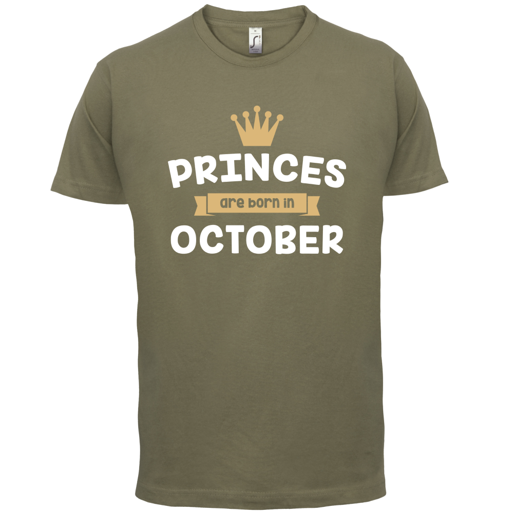Princes Are Born In October T Shirt