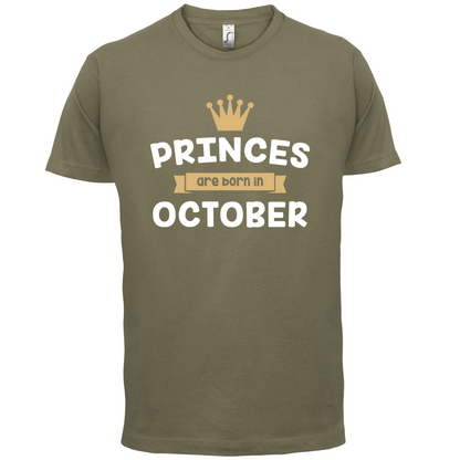 Princes Are Born In October T Shirt