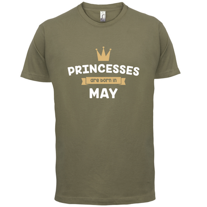 Princesses Are Born In May T Shirt