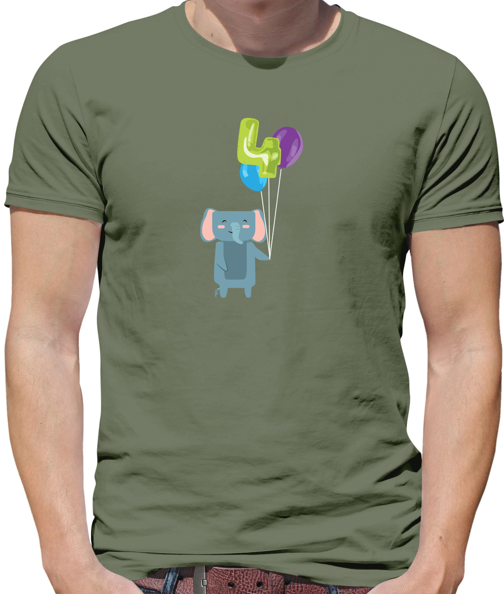 4th Birthday Elephant T Shirt