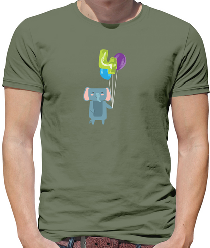 4th Birthday Elephant T Shirt
