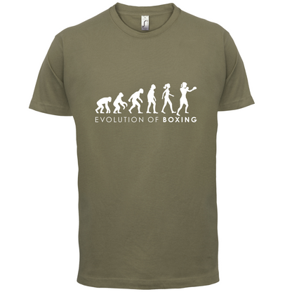 Evolution Of Woman Boxing T Shirt