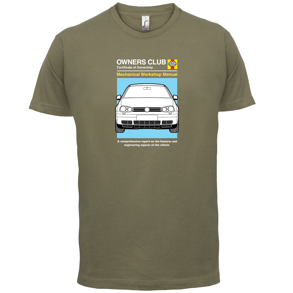 Car Owners Manual Golf MK4 T Shirt