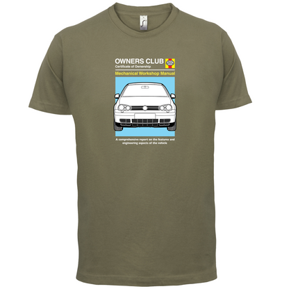 Car Owners Manual Golf MK4 T Shirt