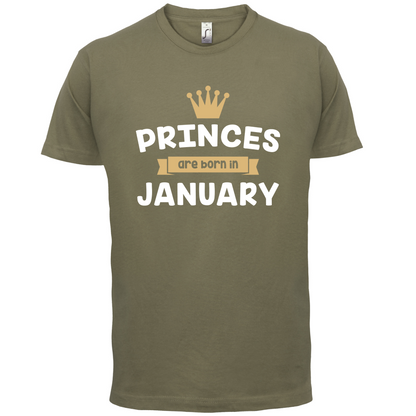 Princes Are Born In January T Shirt