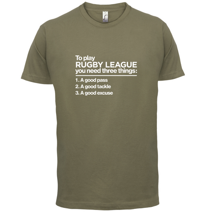 To Play Rugby League T Shirt