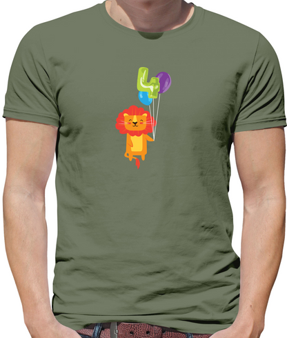 4th Birthday Lion T Shirt
