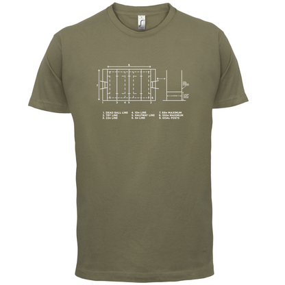Rugby Pitch Diagram T Shirt