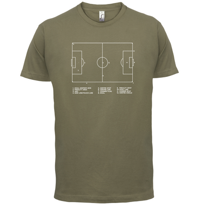 Football Pitch Diagram T Shirt