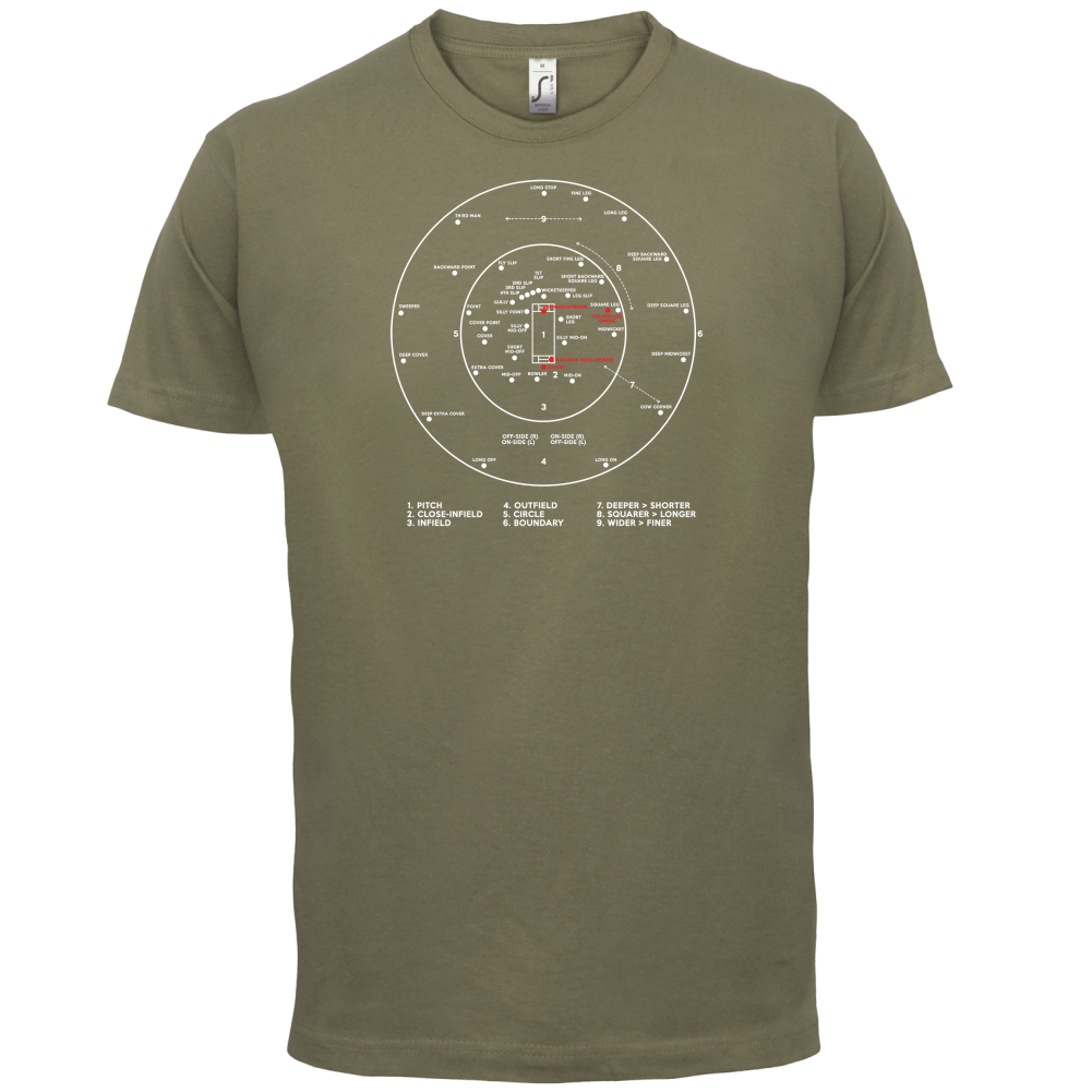 Cricket Ground Diagram T Shirt