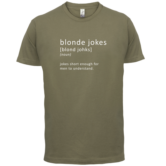 Funny Definition Blonde Jokes T Shirt