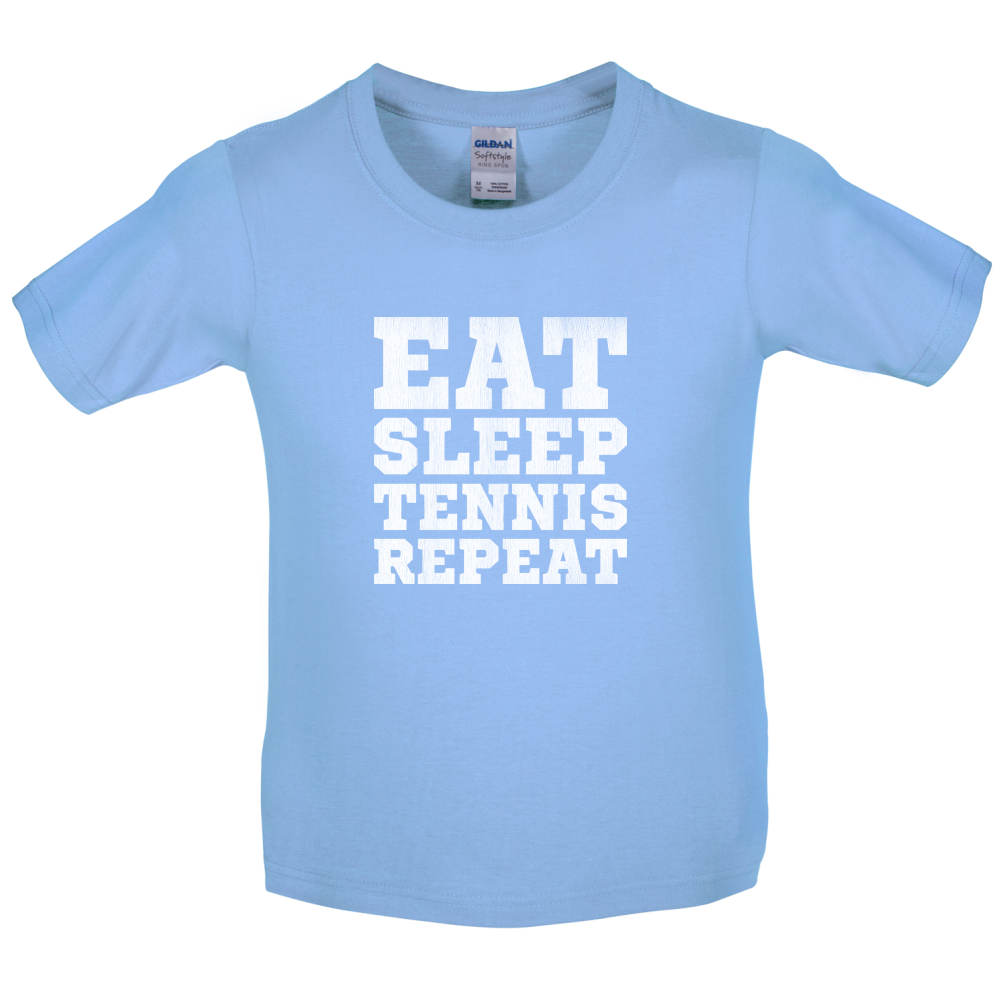 Eat Sleep Tennis Repeat Kids T Shirt