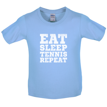Eat Sleep Tennis Repeat Kids T Shirt