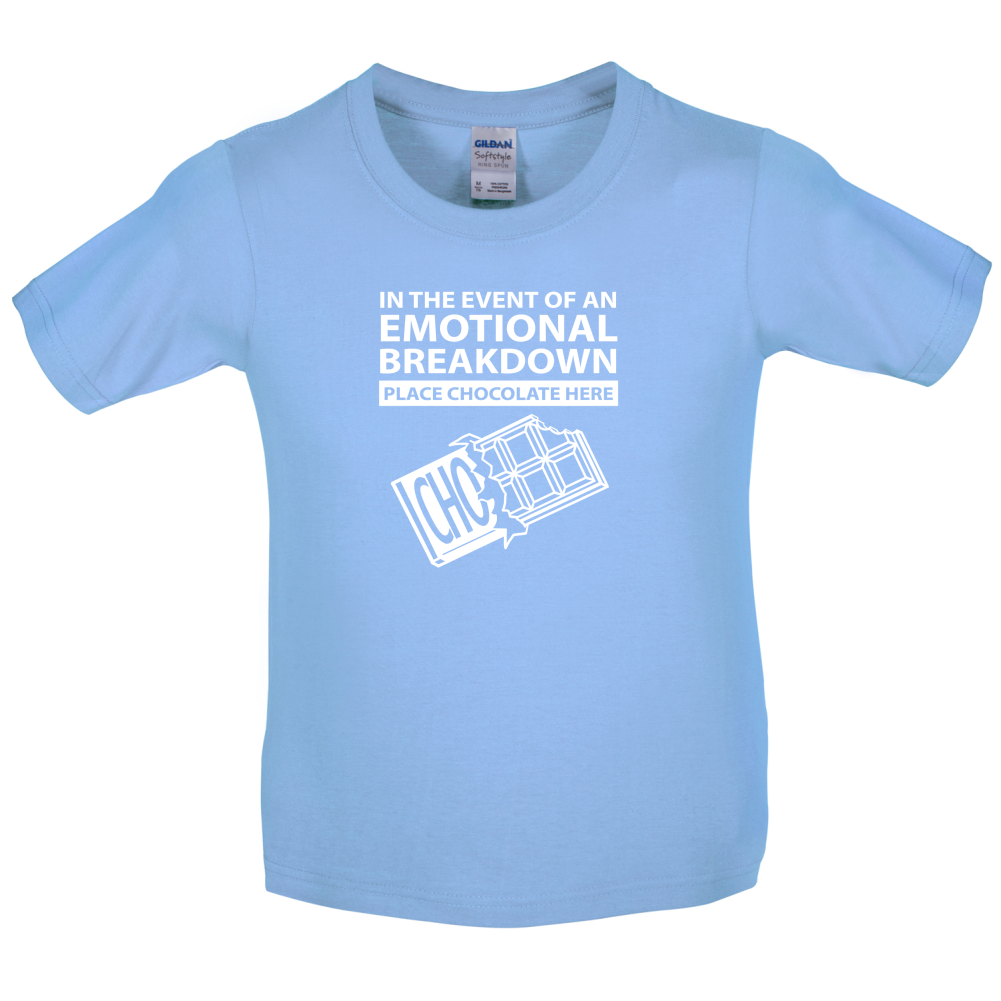Emotional Breadown Place Chocolate Here Kids T Shirt