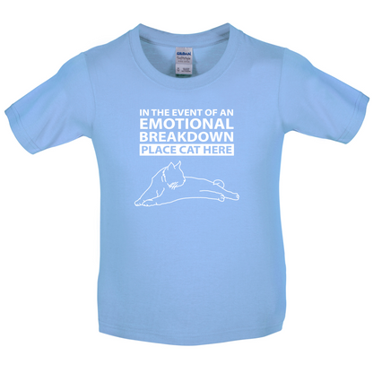 Emotional Breadown Place Cat Here Kids T Shirt