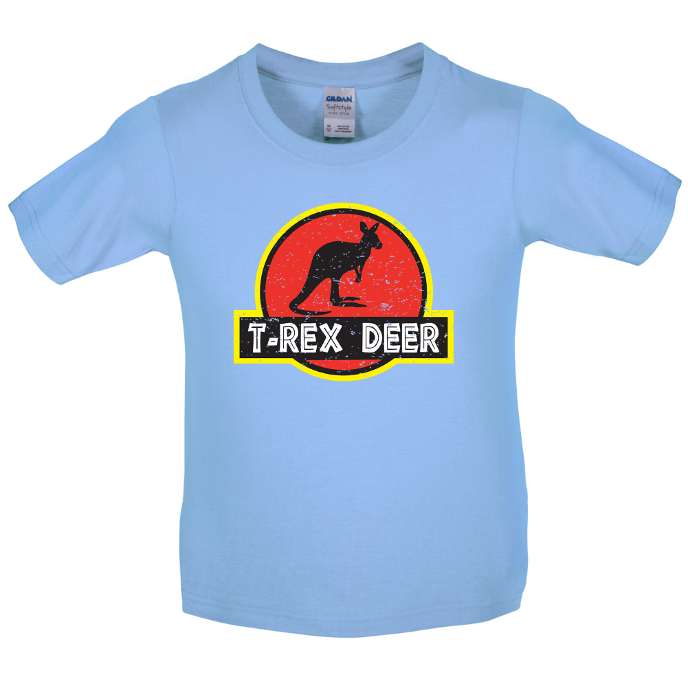 T-Rex Deer Kids T Shirt