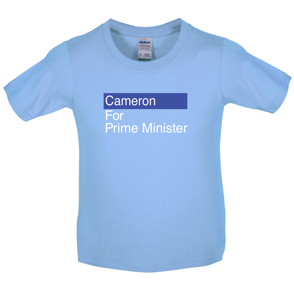 Cameron for Prime Minister Kids T Shirt