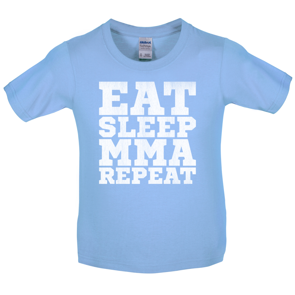 Eat Sleep MMA REPEAT Kids T Shirt