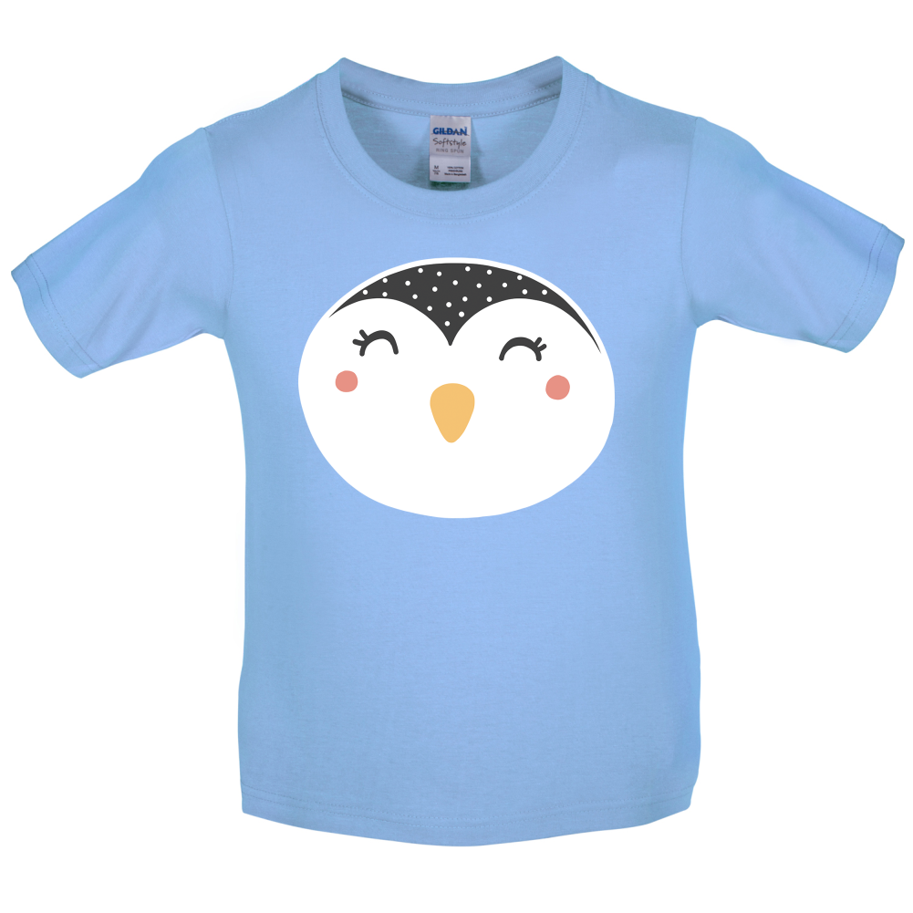 Smiley Face Penguin Kids T Shirt