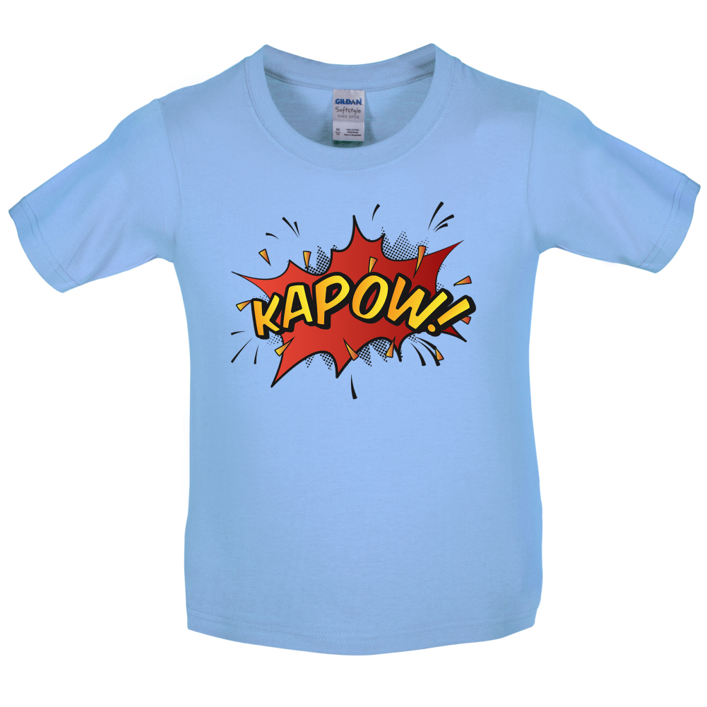 Kapow! Word Art Kids T Shirt